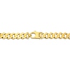 Thumbnail Image 3 of 10mm Hexagon Curb Chain Necklace Semi-Solid 10K Yellow Gold 22"