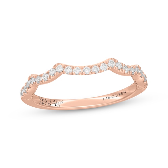Neil Lane Artistry Certified Lab-Grown Diamond Wedding Band 1/4 ct tw 14K Rose Gold