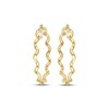 Thumbnail Image 2 of Wavy Hoop Earrings 40mm 10K Yellow Gold