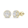 Thumbnail Image 1 of KAY Lab-Grown Diamonds Men's Halo Stud Earrings 1 ct tw 10K Yellow Gold