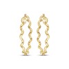 Thumbnail Image 2 of Wavy Hoop Earrings 60mm 10K Yellow Gold