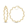 Thumbnail Image 3 of Wavy Hoop Earrings 60mm 10K Yellow Gold