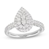 Thumbnail Image 1 of Previously Owned Multi-Diamond Engagement Ring 2 ct tw Pear & Round-cut 14K White Gold