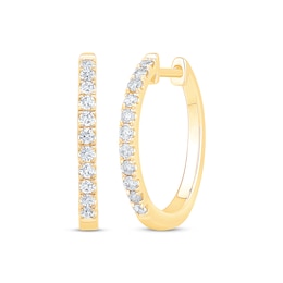 Previously Owned Diamond Hoop Earrings 1/4 ct tw 10K Yellow Gold