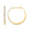 Thumbnail Image 3 of Previously Owned Diamond Hoop Earrings 1/4 ct tw 10K Yellow Gold