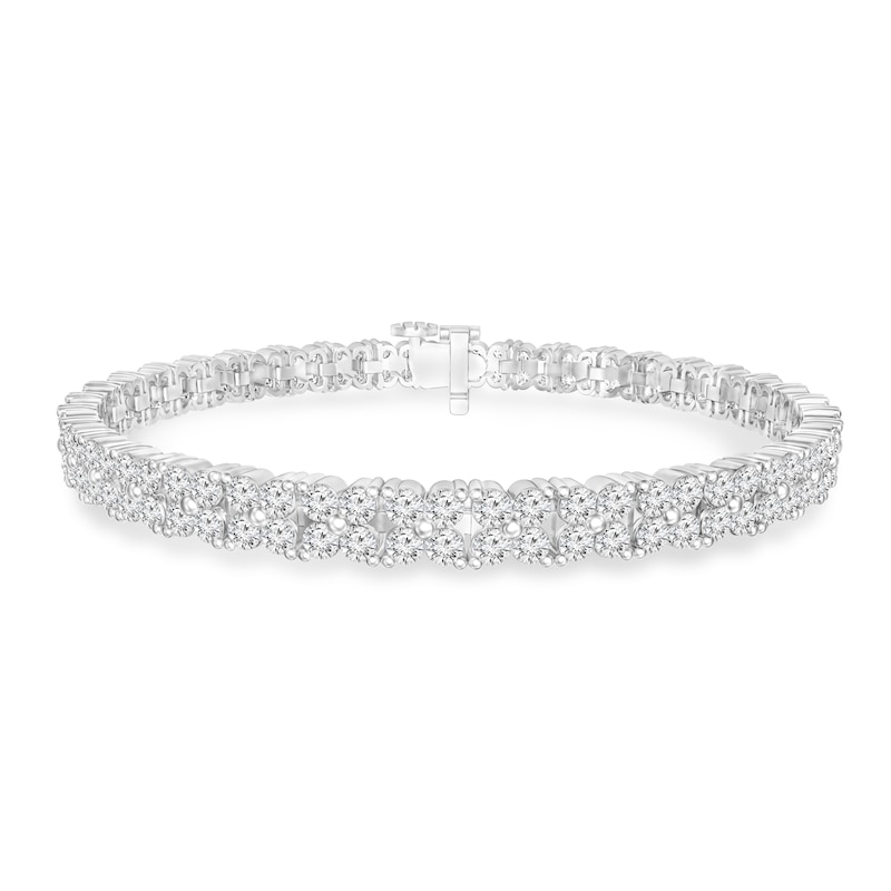 Main Image 1 of Previously Owned Diamond Bracelet 5 ct tw Round-cut 14K White Gold 7"