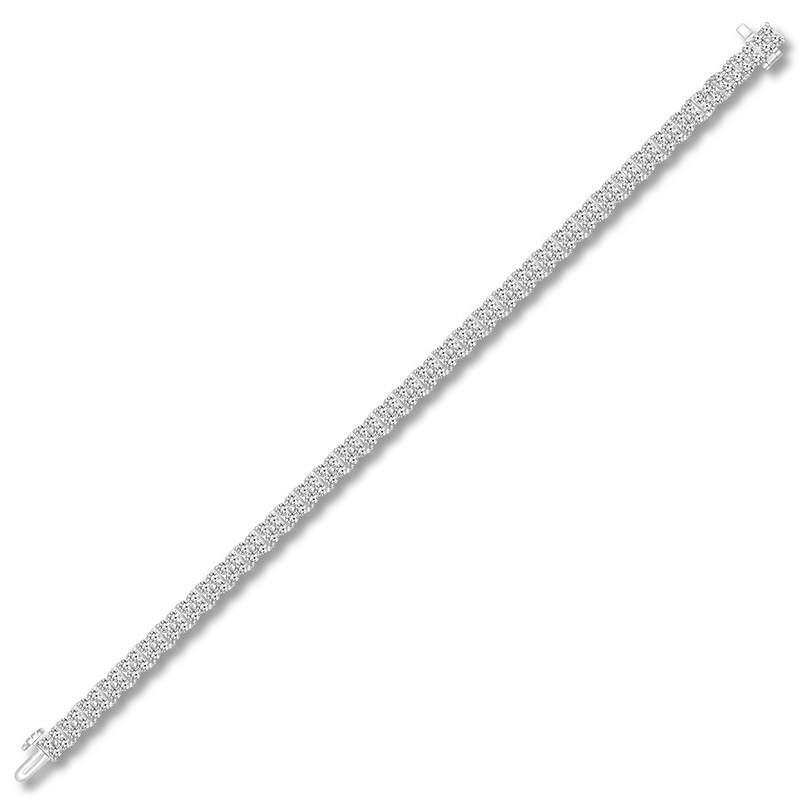 Main Image 2 of Previously Owned Diamond Bracelet 5 ct tw Round-cut 14K White Gold 7"