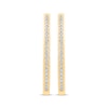 Thumbnail Image 2 of Previously Owned Unstoppable Love Diamond Channel Double Hoop Earrings 1/2 ct tw 10K Yellow Gold