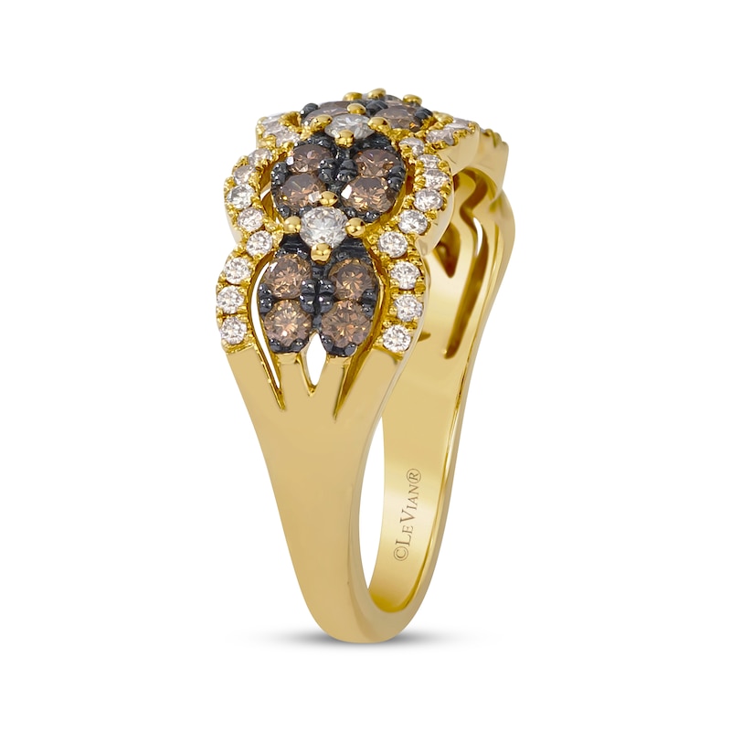 Main Image 2 of Previously Owned Le Vian Chocolate Waterfall Diamond Ring 1 ct tw 14K Honey Gold