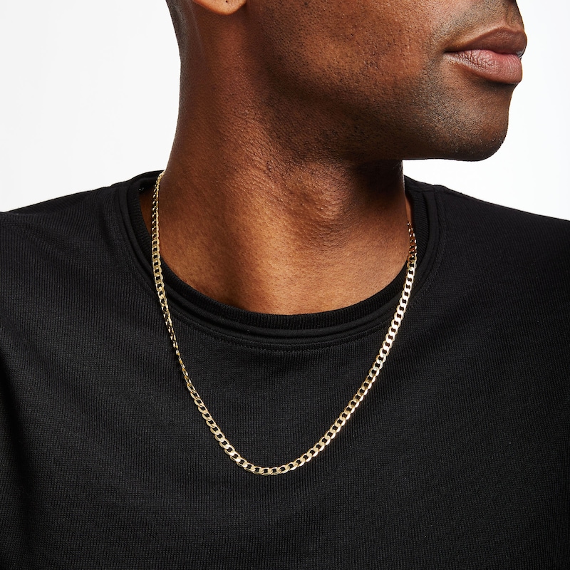 Main Image 5 of Previously Owned Curb Chain Solid 10K Yellow Gold 22"