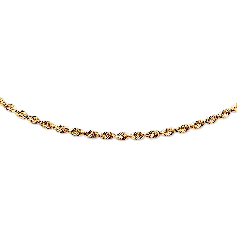 Main Image 1 of Previously Owned 3mm Rope Chain Necklace Solid 14K Yellow Gold 24"