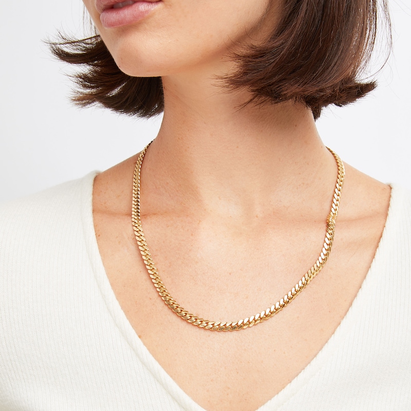 Main Image 4 of Previously Owned Cuban Chain Necklace Solid 14K Yellow Gold 22"