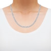 Thumbnail Image 4 of Previously Owned Multi-Diamond Center Tennis Necklace 1/2 ct tw Sterling Silver 17"