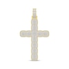 Thumbnail Image 1 of Previously Owned Men's Baguette & Round-Cut Diamond Cross Charm 2 ct tw 10K Yellow Gold