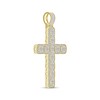 Thumbnail Image 2 of Previously Owned Men's Baguette & Round-Cut Diamond Cross Charm 2 ct tw 10K Yellow Gold