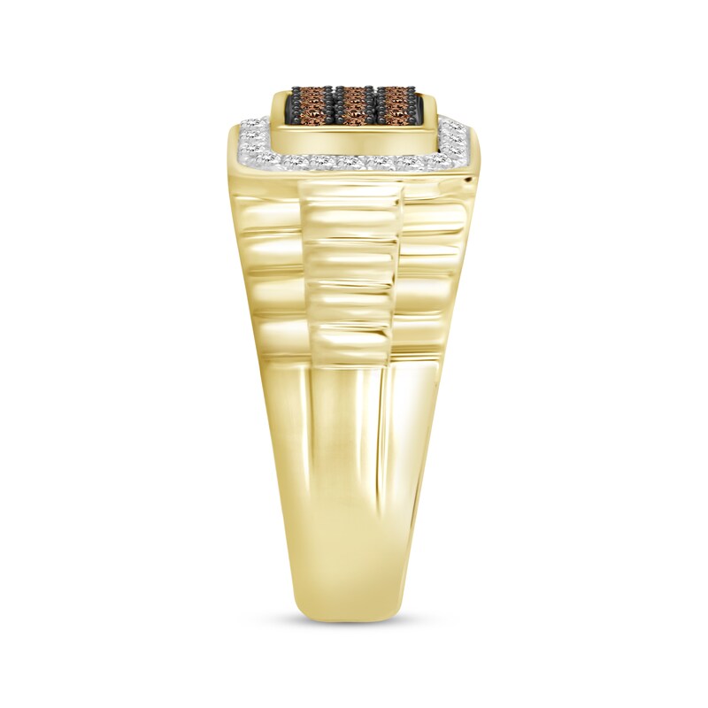 Main Image 2 of Previously Owned Men's Diamond Ring 1/2 ct tw Round-cut 10K Yellow Gold