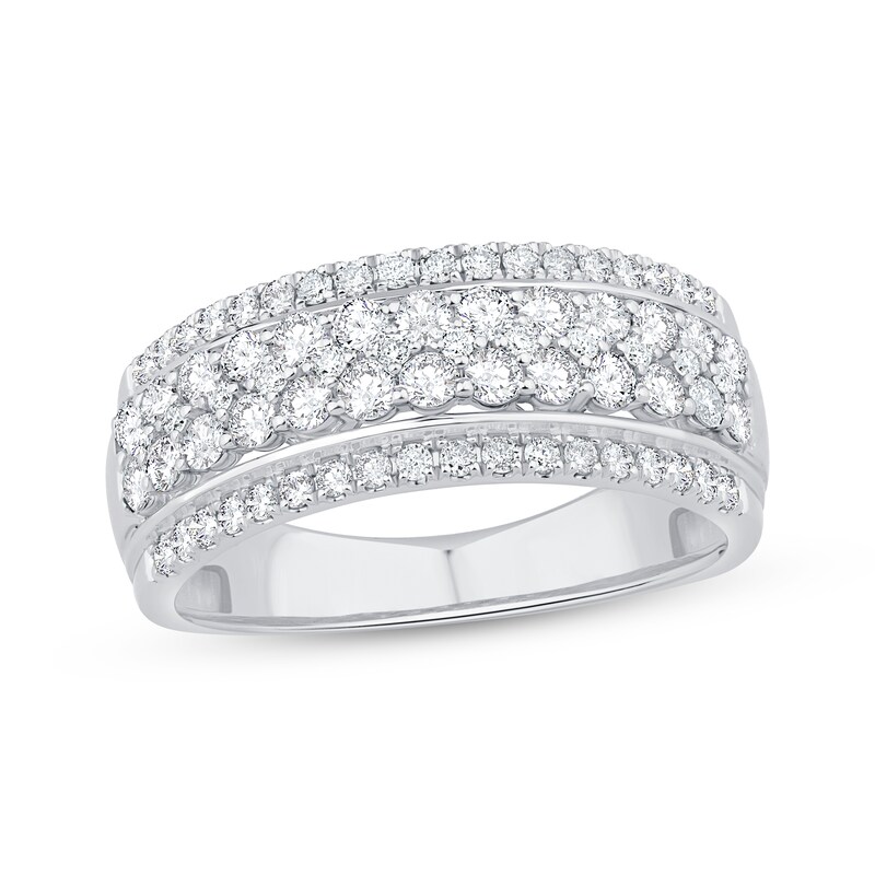 Main Image 1 of Previously Owned Multi-Row Diamond Anniversary Band 1 ct tw 10K White Gold