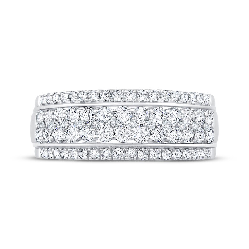 Main Image 3 of Previously Owned Multi-Row Diamond Anniversary Band 1 ct tw 10K White Gold