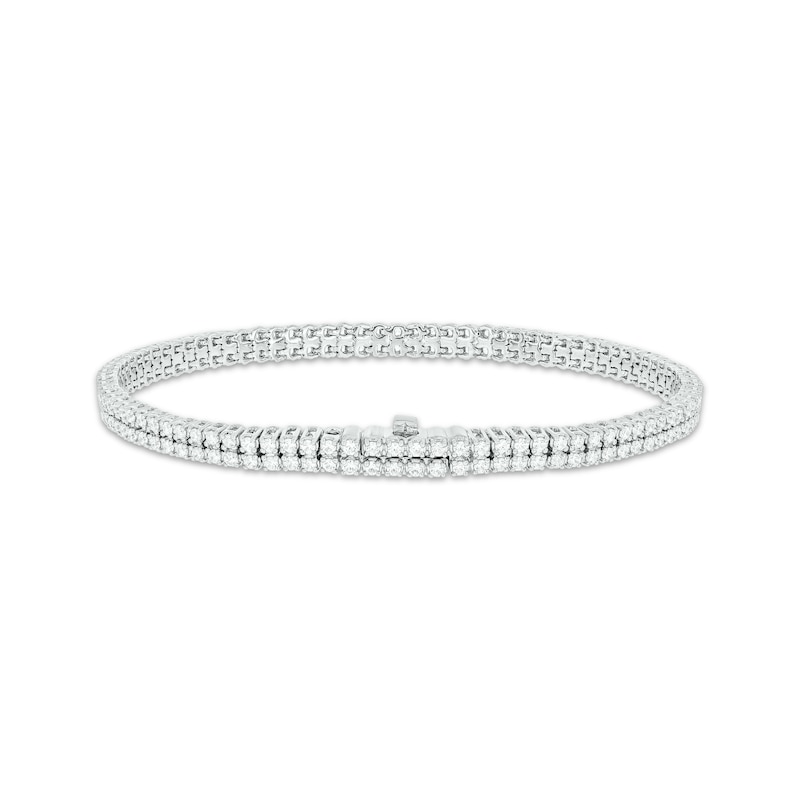 Main Image 1 of Previously Owned Diamond Double-Row Endless Bracelet 2 ct tw 10K White Gold 7"