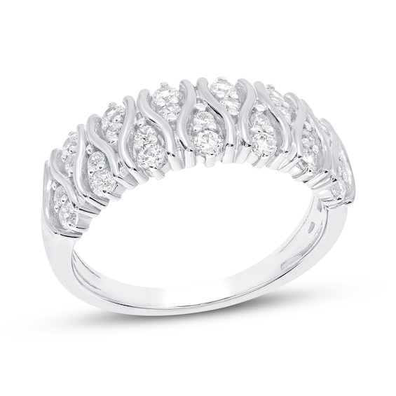 Previously Owned Diamond Anniversary Band 1/2 ct tw Round-cut 10K White Gold