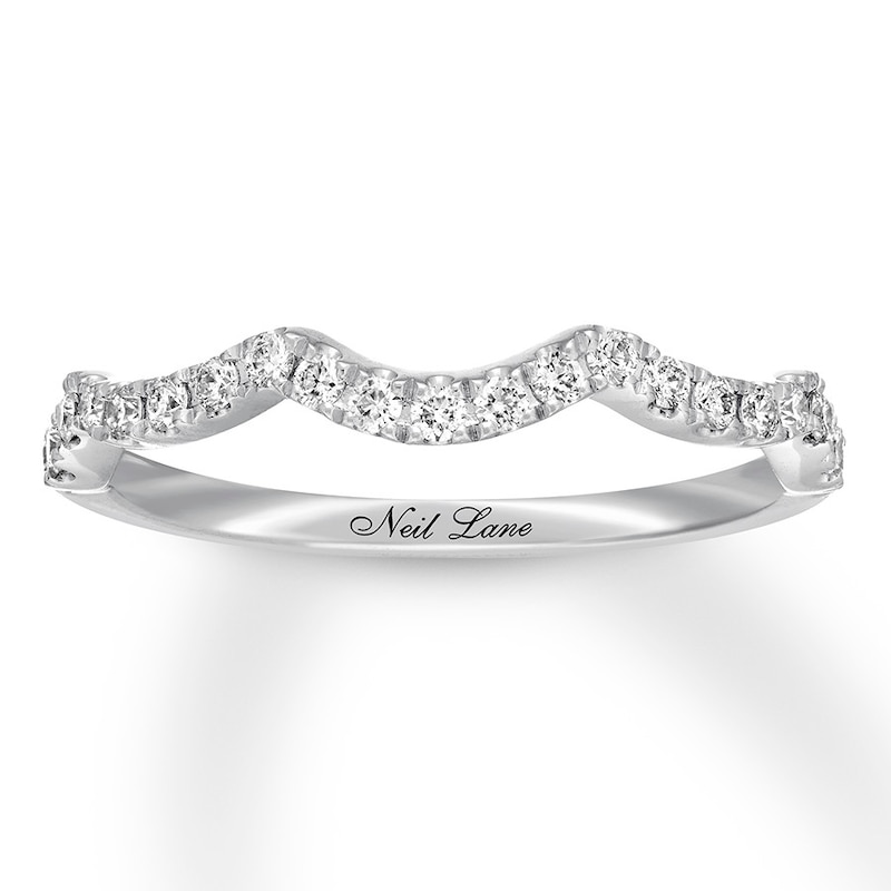 Main Image 1 of Previously Owned Neil Lane Diamond Wedding Band 1/4 ct tw Round 14K White Gold