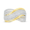 Thumbnail Image 4 of Previously Owned Diamond Multi-Row Crossover Ring 1 ct tw 10K Yellow Gold