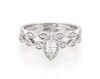 Thumbnail Image 1 of Previously Owned Diamond Bridal Set 1/3 ct tw Marquise-cut 10K White Gold Size 5.75