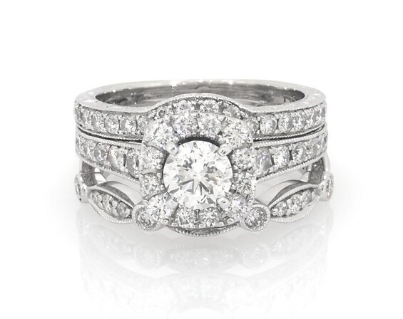 Previously Owned Neil Lane Bridal Set 1-5/8ct tw 14K White Gold Size 6