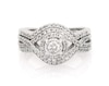 Thumbnail Image 1 of Previously Owned Diamond Bridal Set 5/8ct tw Round 10K White Gold Size 7.5