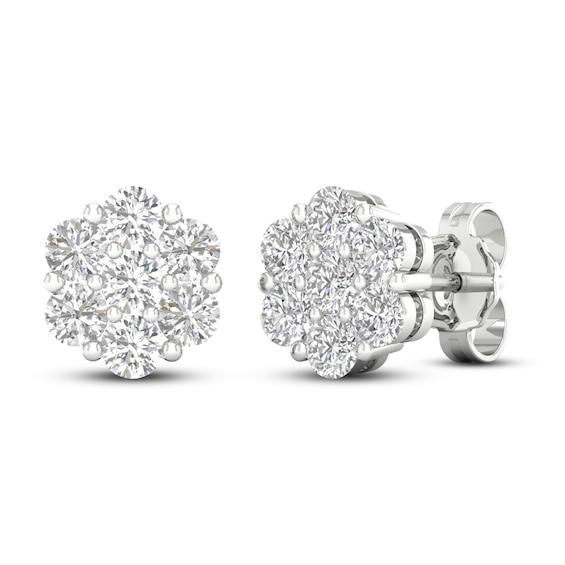 Previously Owned Lab-Created Diamonds by KAY Earrings 1 ct tw 14K White Gold