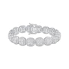Thumbnail Image 1 of Previously Owned KAY Lab-Grown Diamonds Cushion Link Bracelet 10 ct tw 10K White Gold 7.25"