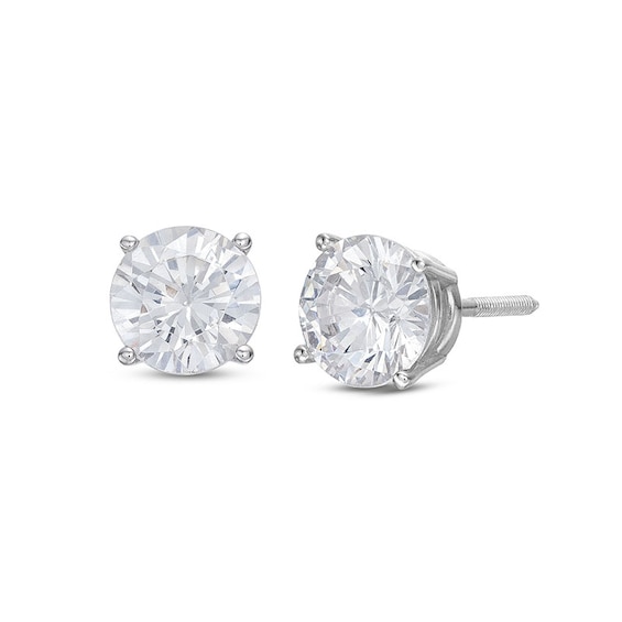 Previously Owned KAY Lab-Grown Diamonds Solitaire Stud Earrings -/ ct tw 14K White Gold (F/VS2