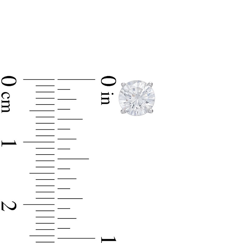 Main Image 3 of Previously Owned KAY Lab-Grown Diamonds Solitaire Stud Earrings 1-1/2 ct tw 14K White Gold (F/VS2)