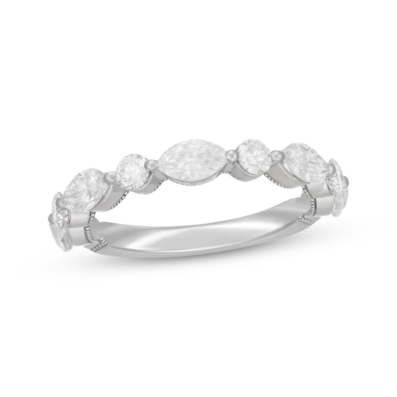 Previously Owned Neil Lane Artistry Marquise & Round-Cut Lab-Grown Diamond Anniversary Band 1-1/2 ct tw 14K White Gold