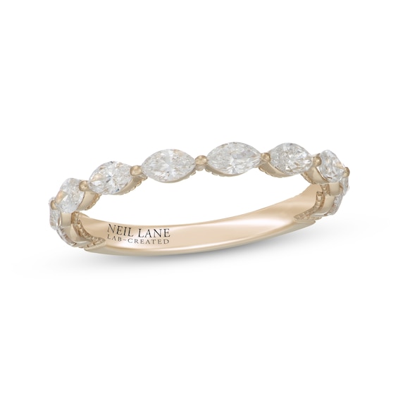 Previously Owned Neil Lane Artistry Marquise-Cut Lab-Grown Diamond Anniversary Band 3/4 ct tw 14K Yellow Gold