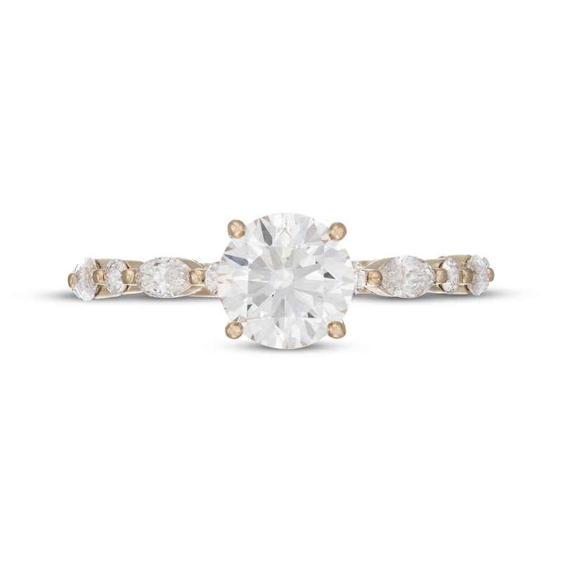 Main Image 3 of Previously Owned Neil Lane Artistry Round-Cut Lab-Grown Diamond Engagement Ring 2 ct tw 14K Yellow Gold