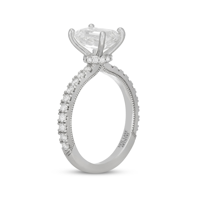 Main Image 2 of Previously Owned Neil Lane Artistry Emerald-Cut Lab-Grown Diamond Engagement Ring 2-1/2 ct tw 14K White Gold