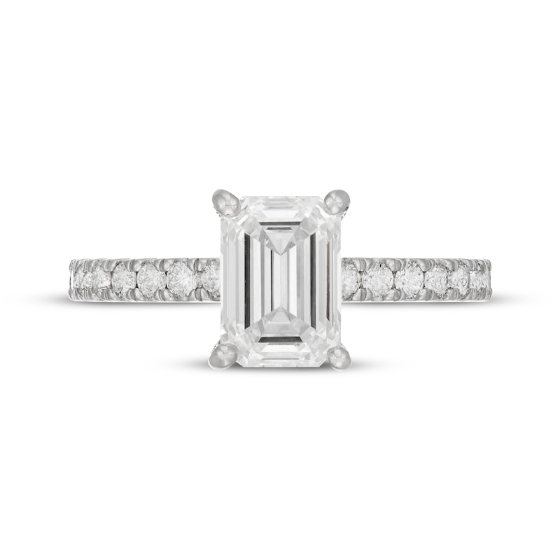 Main Image 3 of Previously Owned Neil Lane Artistry Emerald-Cut Lab-Grown Diamond Engagement Ring 2-1/2 ct tw 14K White Gold