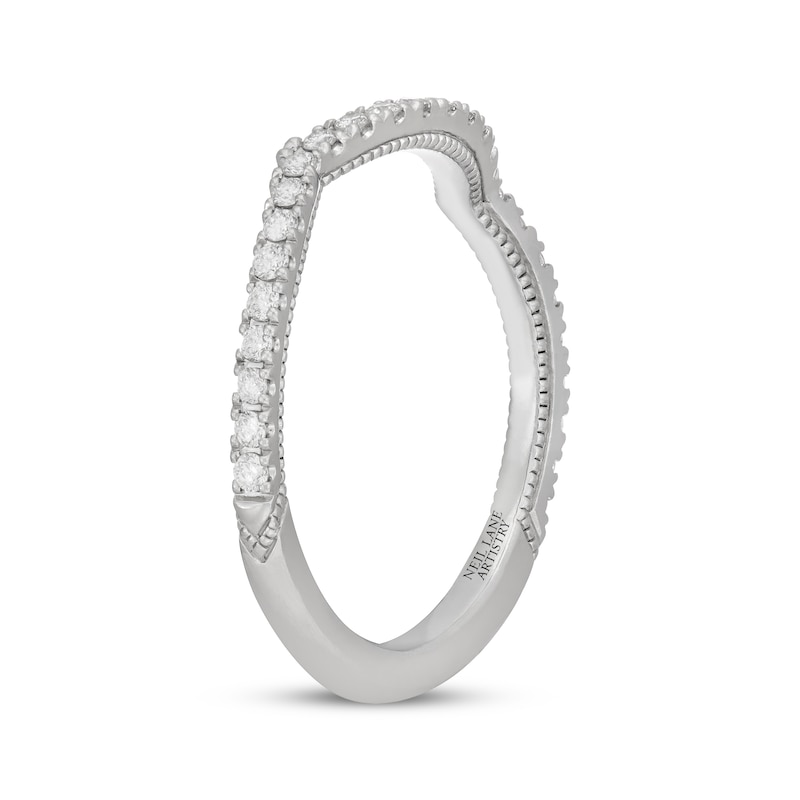 Main Image 2 of Previously Owned Neil Lane Artistry Lab-Grown Diamond Contour Wedding Band 1/4 ct tw 14K White Gold
