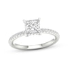 Thumbnail Image 1 of Previously Owned Lab-Grown Diamonds Princess-Cut Engagement Ring 1-3/4 ct tw 14K White Gold