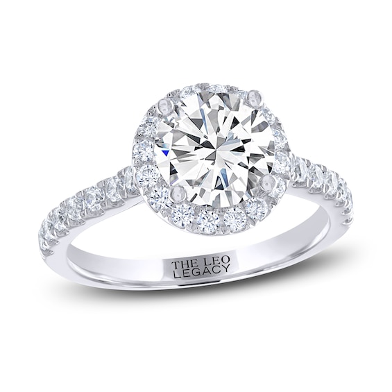 Previously Owned THE LEO Legacy Lab-Grown Diamond Engagement Ring 1-/ ct tw 14K White Gold