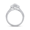 Thumbnail Image 3 of Previously Owned Lab-Grown Diamonds Cushion Frame Engagement Ring 1 ct tw 14K White Gold