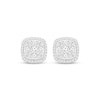 Thumbnail Image 2 of Previously Owned Lab-Grown Diamonds by KAY Composite Cushion-Frame Stud Earrings 2 ct tw 10K White Gold
