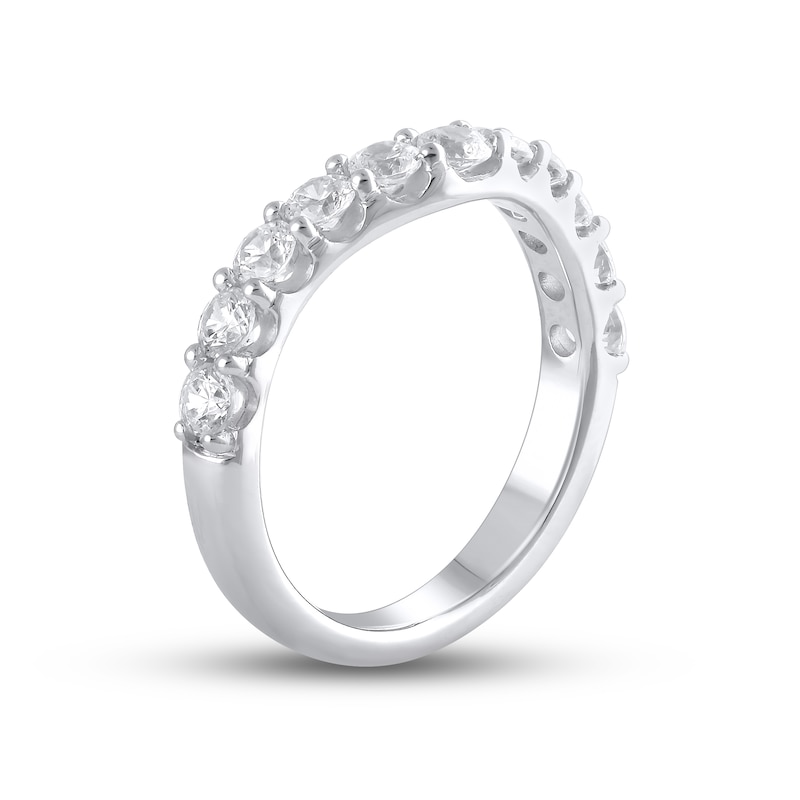 Main Image 2 of Previously Owned Lab-Grown Diamonds Contoured Anniversary Ring 1 ct tw 14K White Gold