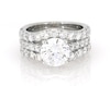 Thumbnail Image 1 of Previously Owned Round-Cut Lab-Grown Diamond Bridal Set 4 ct tw 14K White Gold Size 5.75