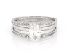 Thumbnail Image 1 of Previously Owned Oval-Cut Diamond Bridal Set 1-3/8 ct tw 14K White Gold Size 9.25