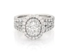 Thumbnail Image 1 of Previously Owned Neil Lane Oval-Cut Diamond Double Halo Bridal Set 1-7/8 ct tw 14K White Gold Size 5