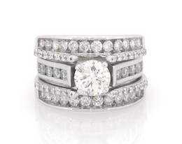 Previously Owned Round-Cut Diamond Bridal Set 2-3/8 ct tw 14K White Gold Size 5