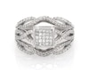 Thumbnail Image 1 of Previously Owned Princess-Cut Multi-Diamond Bridal Set 5/8 ct tw 10K White Gold Size 7.5