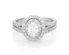 Thumbnail Image 1 of Previously Owned Neil Lane Oval-Cut Diamond Double Halo Bridal Set 1-1/2 ct tw 14K White Gold Size 6.75